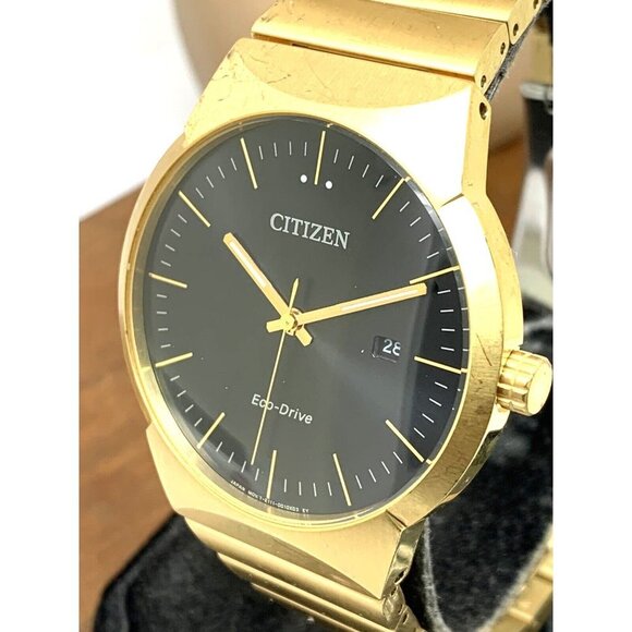 Citizen Men's Watch BM7582-56E Eco Drive Black Dial Gold Stainless Steel… - Picture 12 of 13